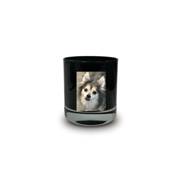 Black and White Unscented Black Candle/Black Box - Your Photo Candle