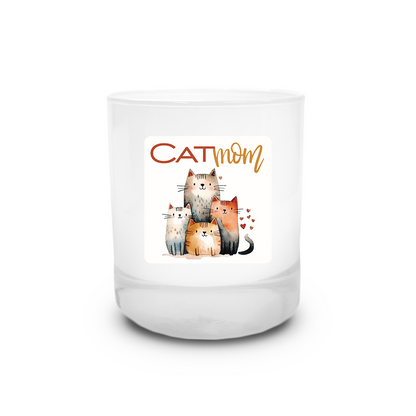 Cat Love Candle Watercolor Cat Mom