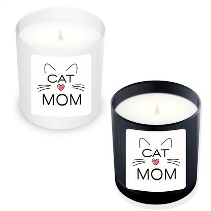 Cat Love Candle Cat Mom Pink Heart