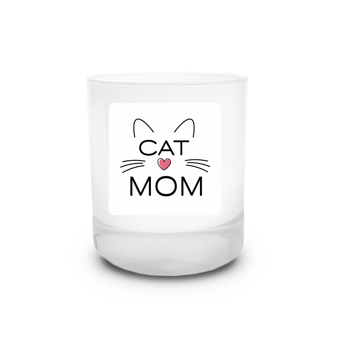 Cat Love Candle Cat Mom Pink Heart