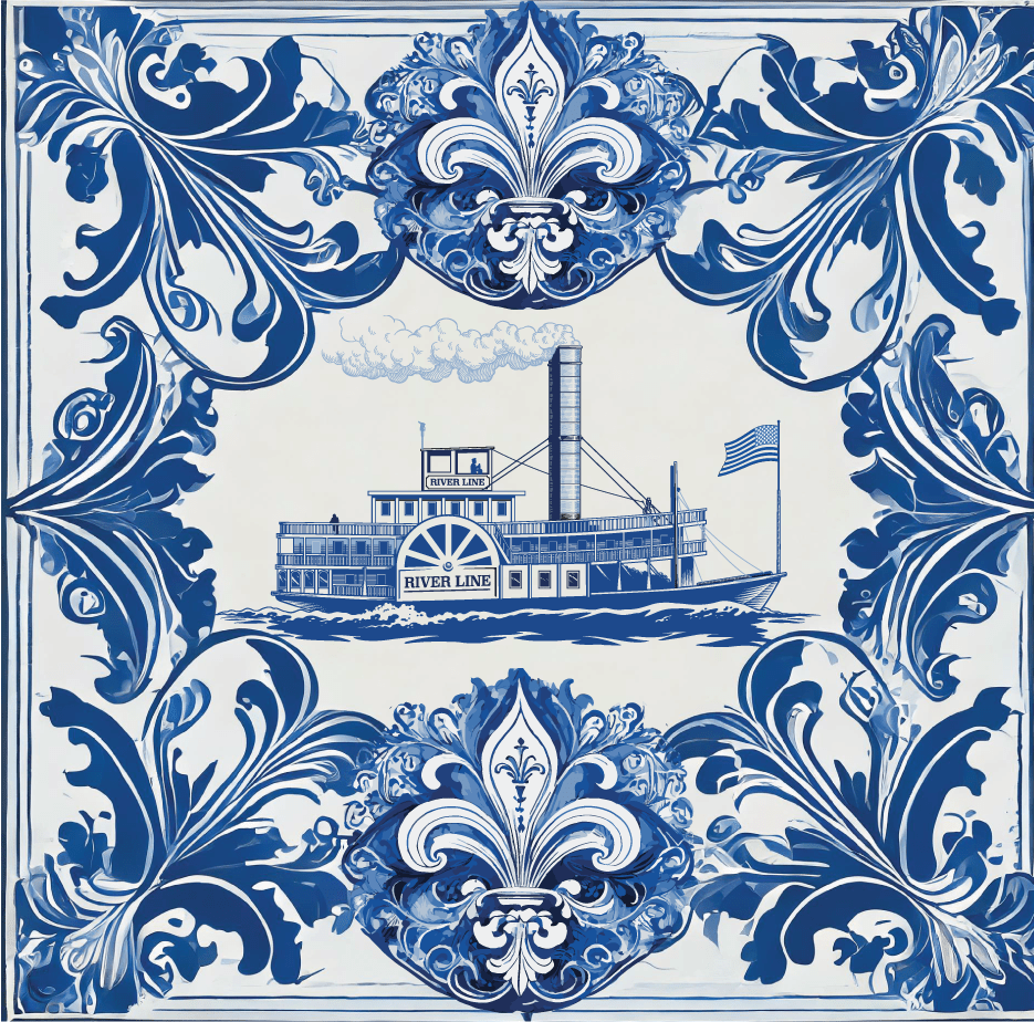 Chinoiserie New Orleans Riverboat Candle - Your Photo Candle