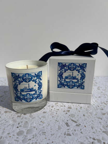 Chinoiserie New Orleans Riverboat Candle - Your Photo Candle