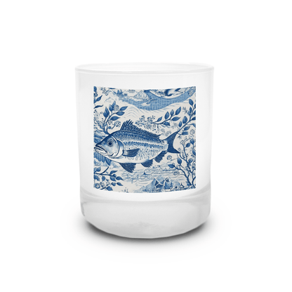 Chinoiserie Willow Striped Bass Candle - Your Photo Candle