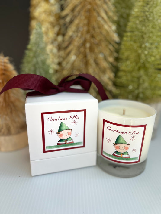 Take An Elfie Christmas Candle