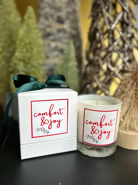 Comfort And Joy Christmas Candle