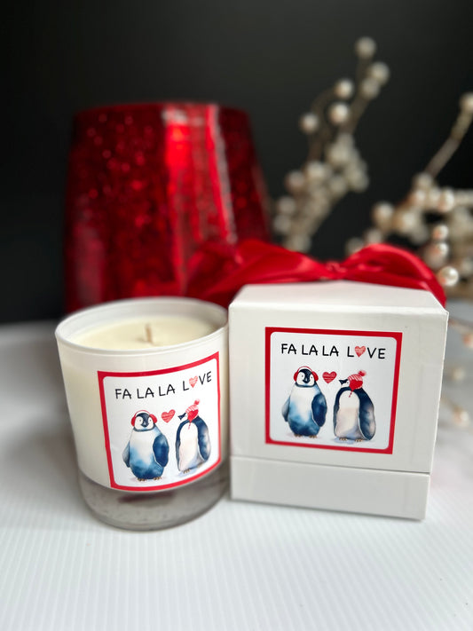 Fa La La Love Christmas Candle