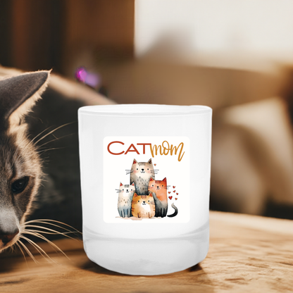 Cat Love Candle Watercolor Cat Mom