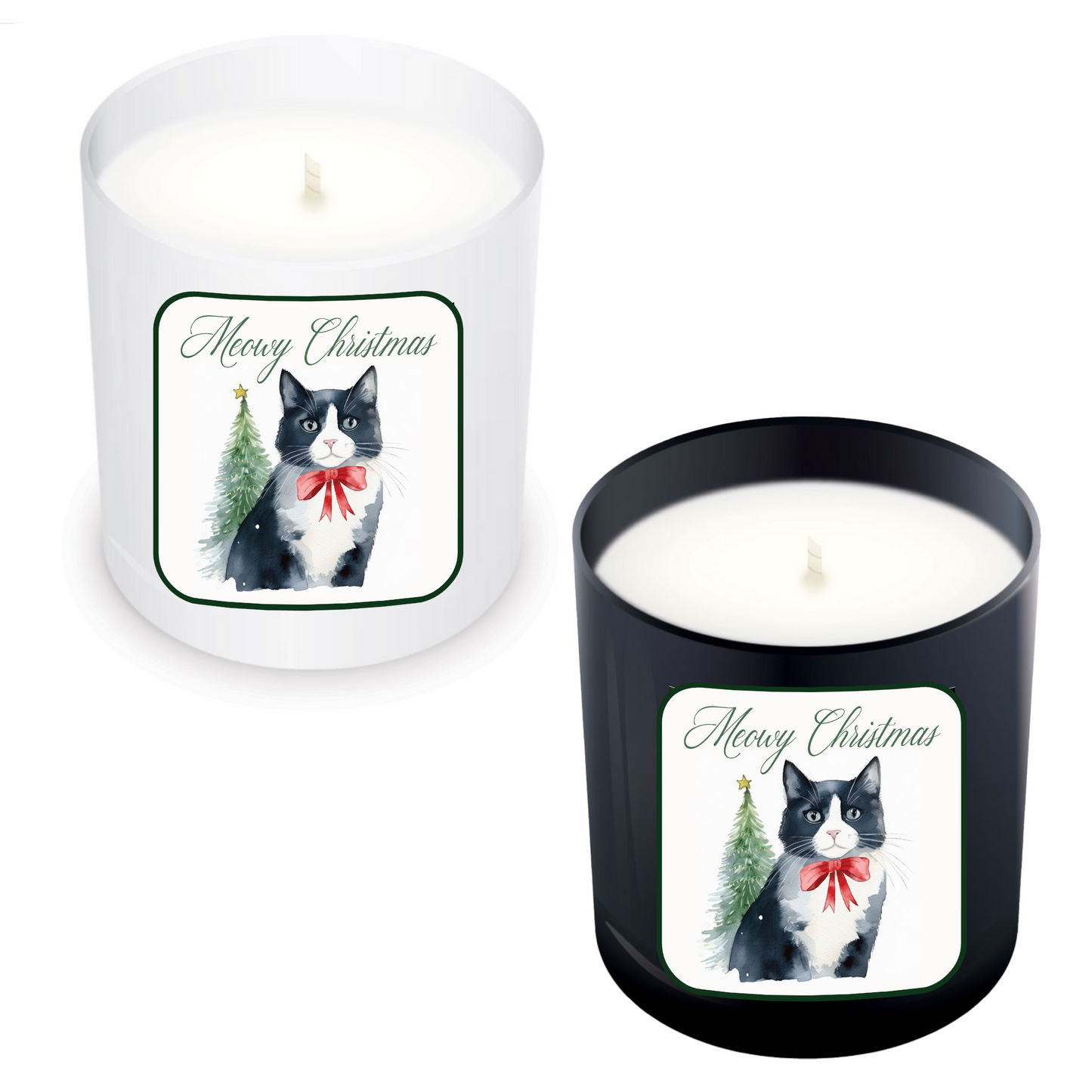 Cat Love Candle Meowy Christmas