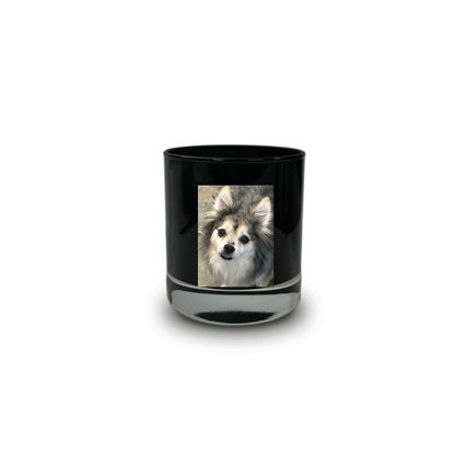 Black and White Unscented Black Candle/Black Box - Your Photo Candle