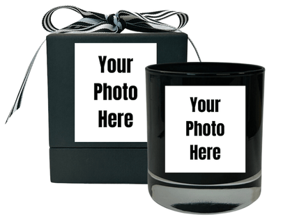 Candle with Hand-Tied Ribbon Box - Your Photo Candle