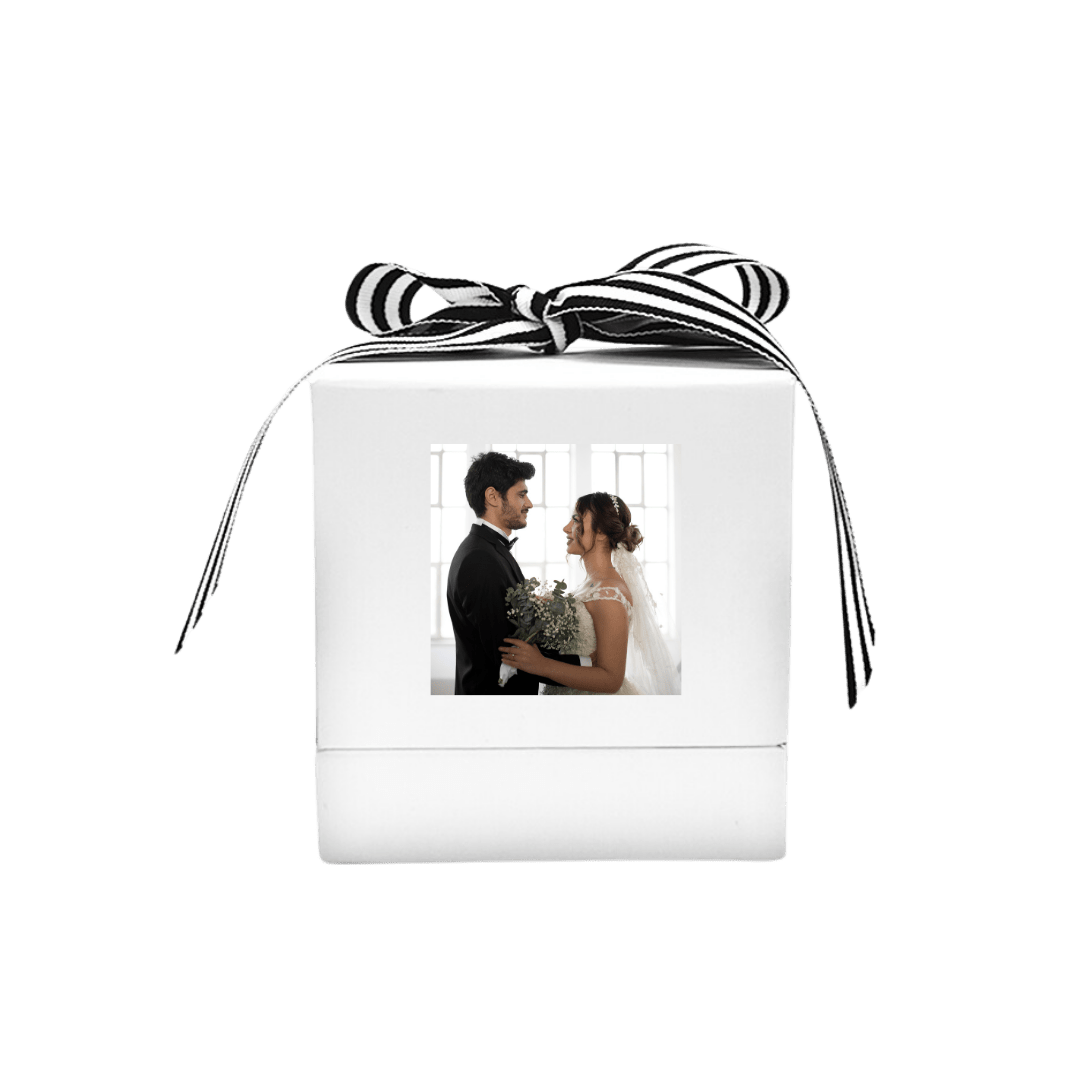 Candle with Hand-Tied Ribbon Box - Your Photo Candle