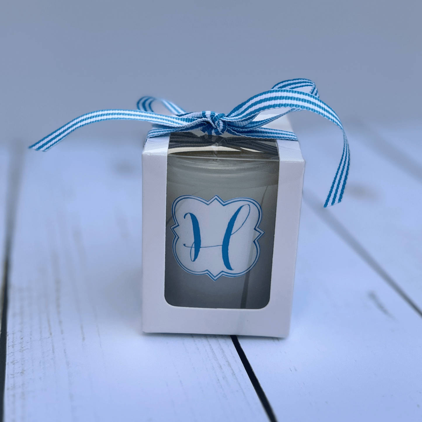 Personalized Single Monogram Votive - Your Photo Candle